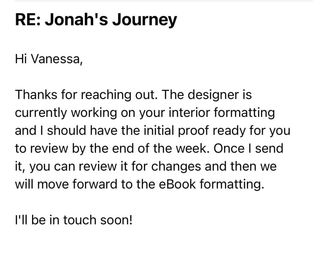 Jonah’s Journey will be an eBook&nbsp;too!
